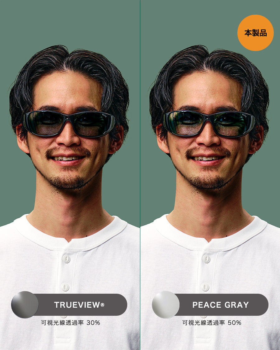 オーバーグラス -PEACE GRAY – TALEX online store